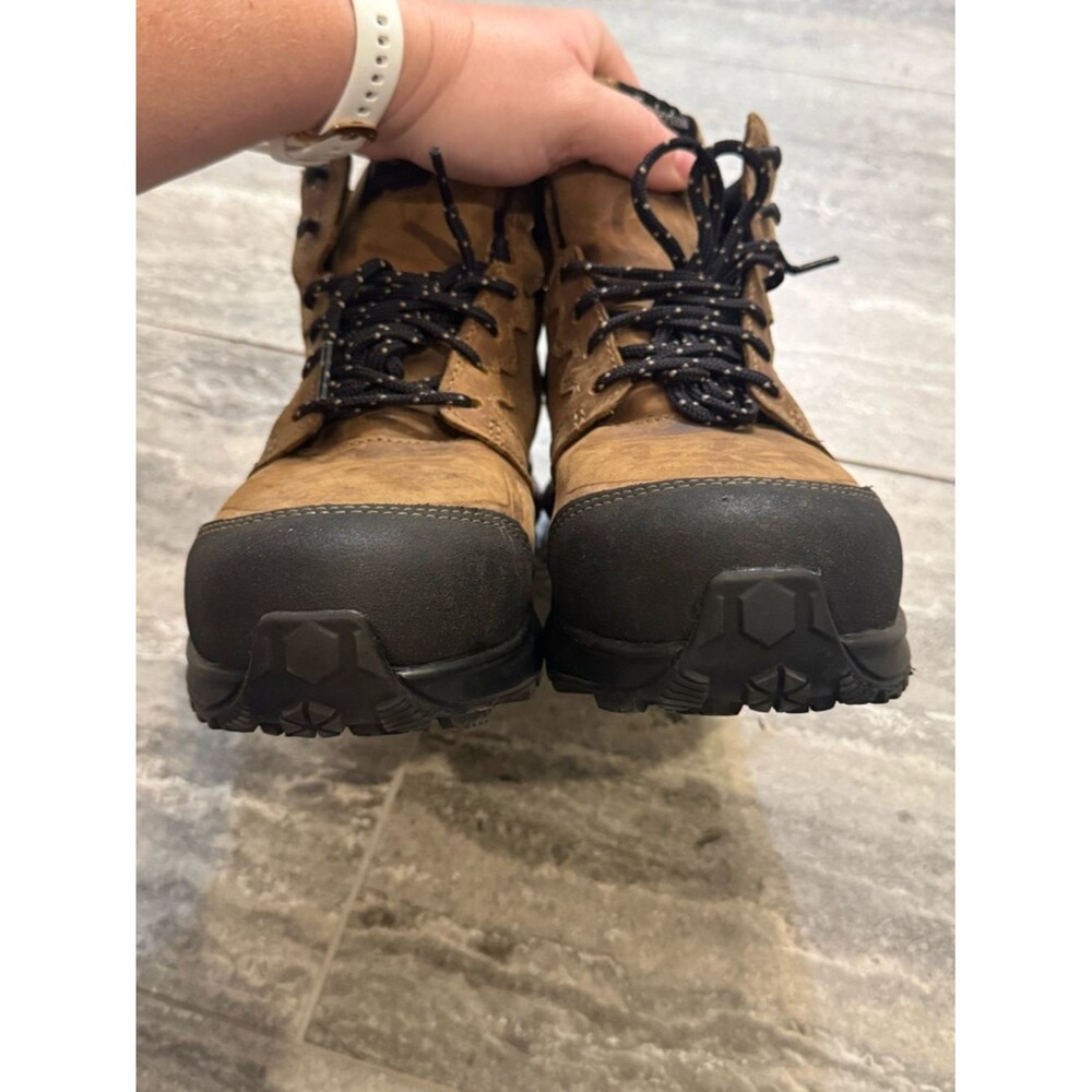 Timberland PRO Reaxion Composite Toe Waterproof Women Work Boots Brown Purple 7 - Picture 4 of 11